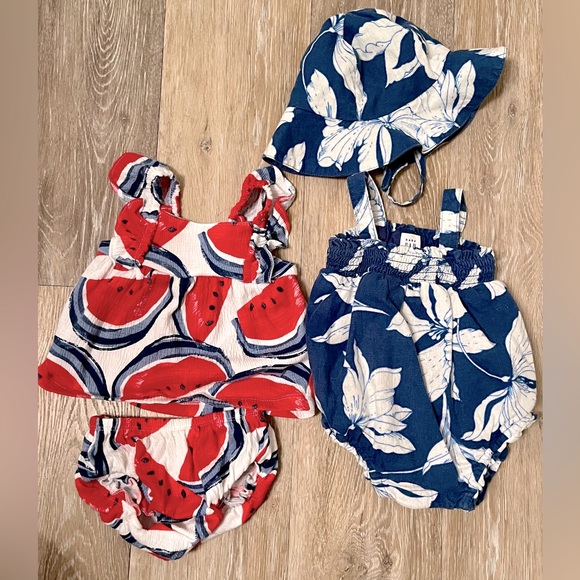 Baby girl outfit bundle: Baby GAP & Carter’s (red/white/blue) - Picture 1 of 3